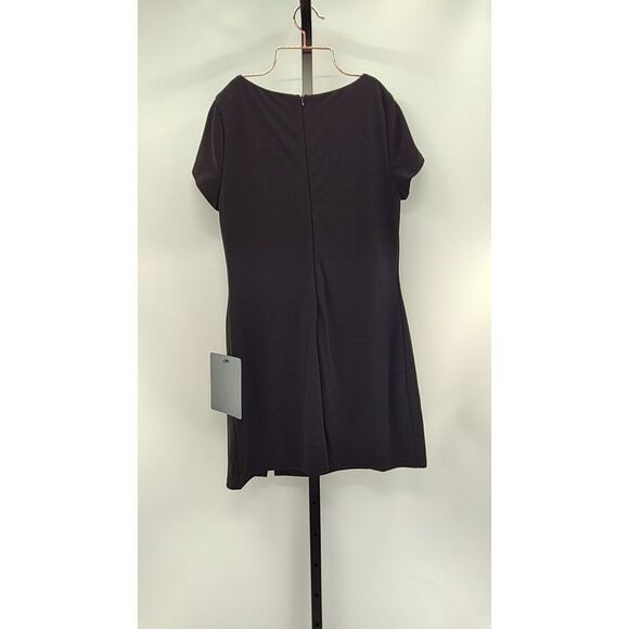 Lulus Endearing Sparkle Rhinestone Bow Mini Dress Black Basic Sleeveless L - Picture 3 of 3